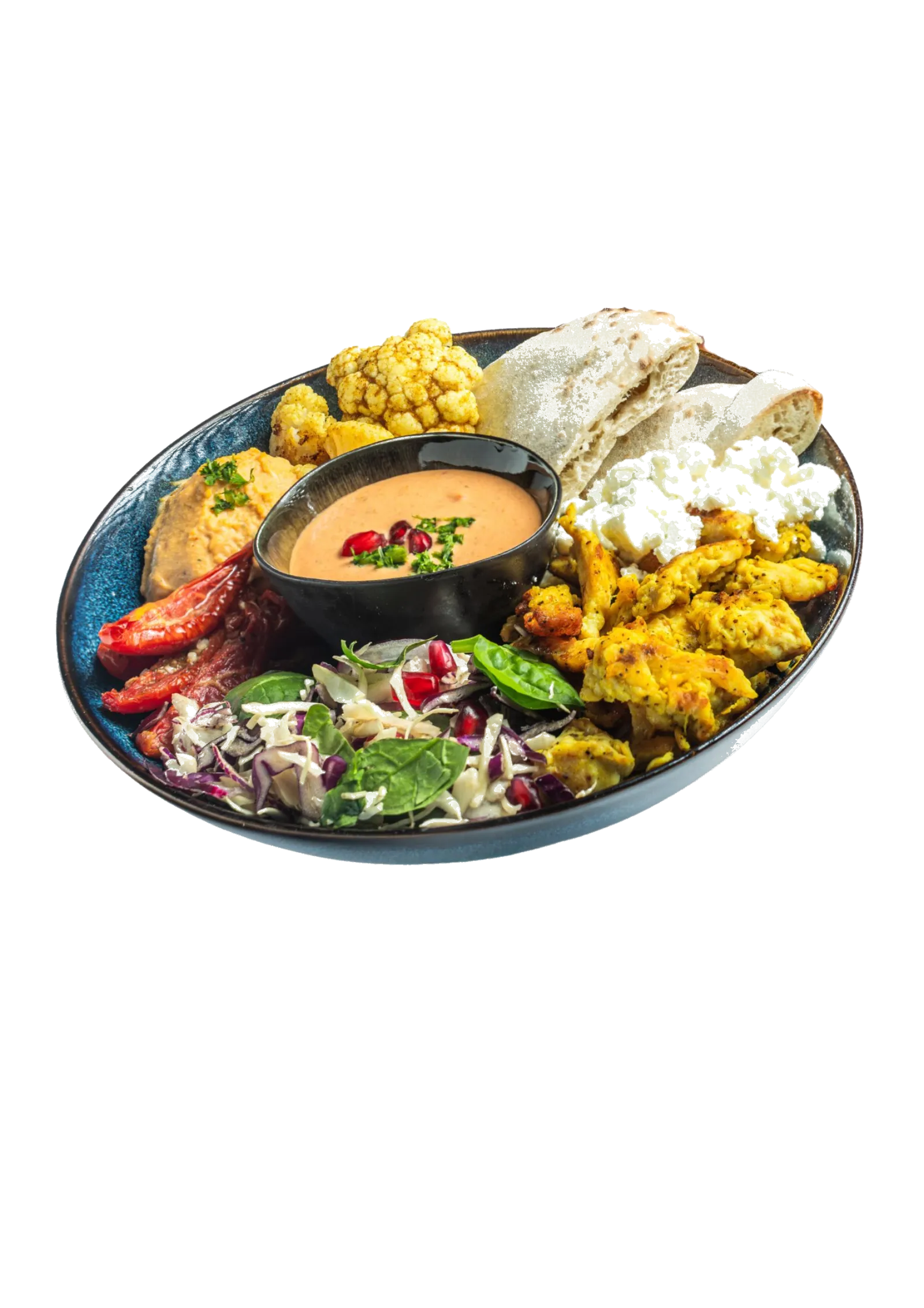 Topping options for your pita or bowl